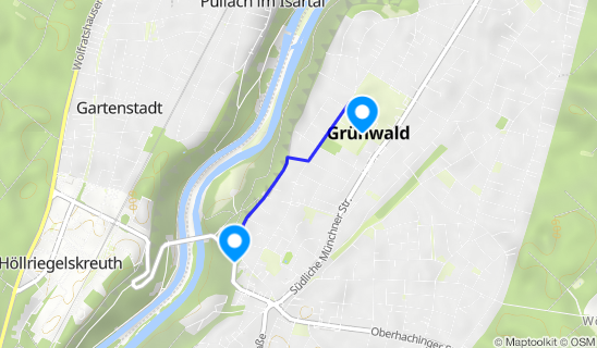 Kartenausschnitt Grünwalder Freizeitpark
